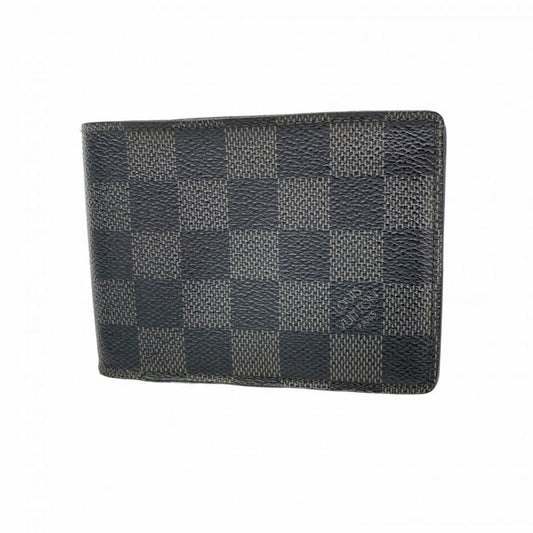 Louis Vuitton Wallet Damier Graphite Portefeuille Multiple N62663 Gray Black