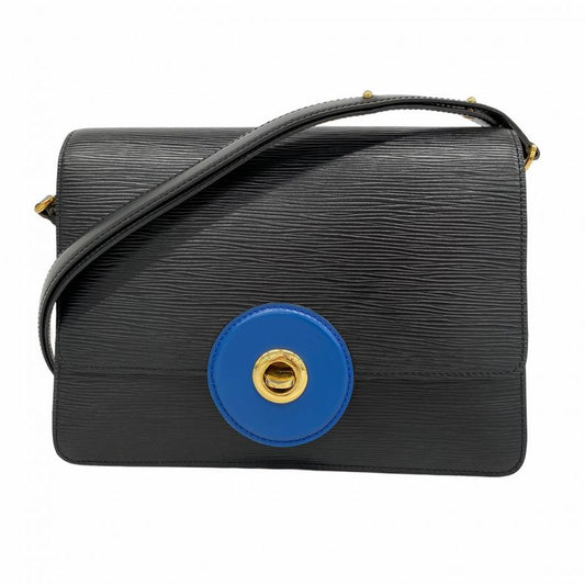 Louis Vuitton Shoulder Bag Epi Free Run M52415 Blue Noir Black Women