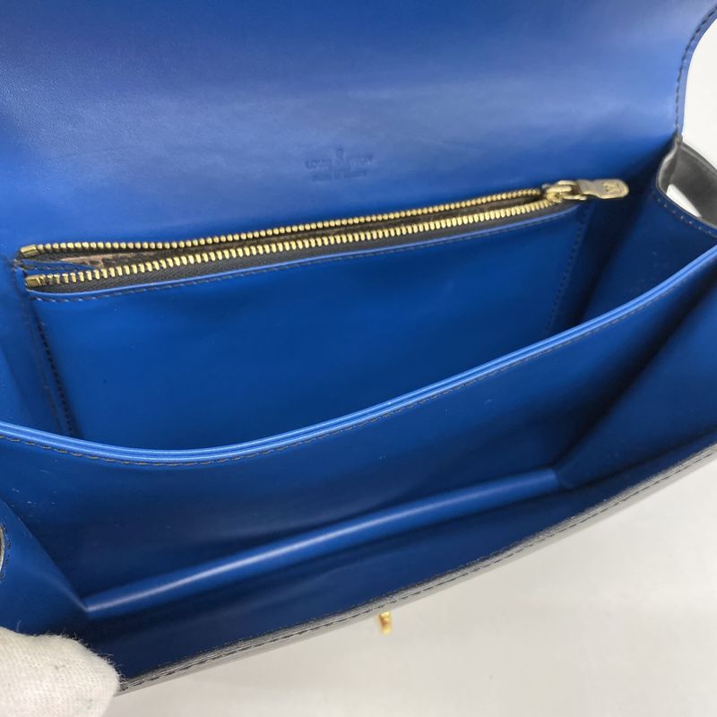 Louis Vuitton Shoulder Bag Epi Free Run M52415 Blue Noir Black Women