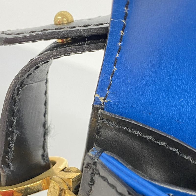 Louis Vuitton Shoulder Bag Epi Free Run M52415 Blue Noir Black Women