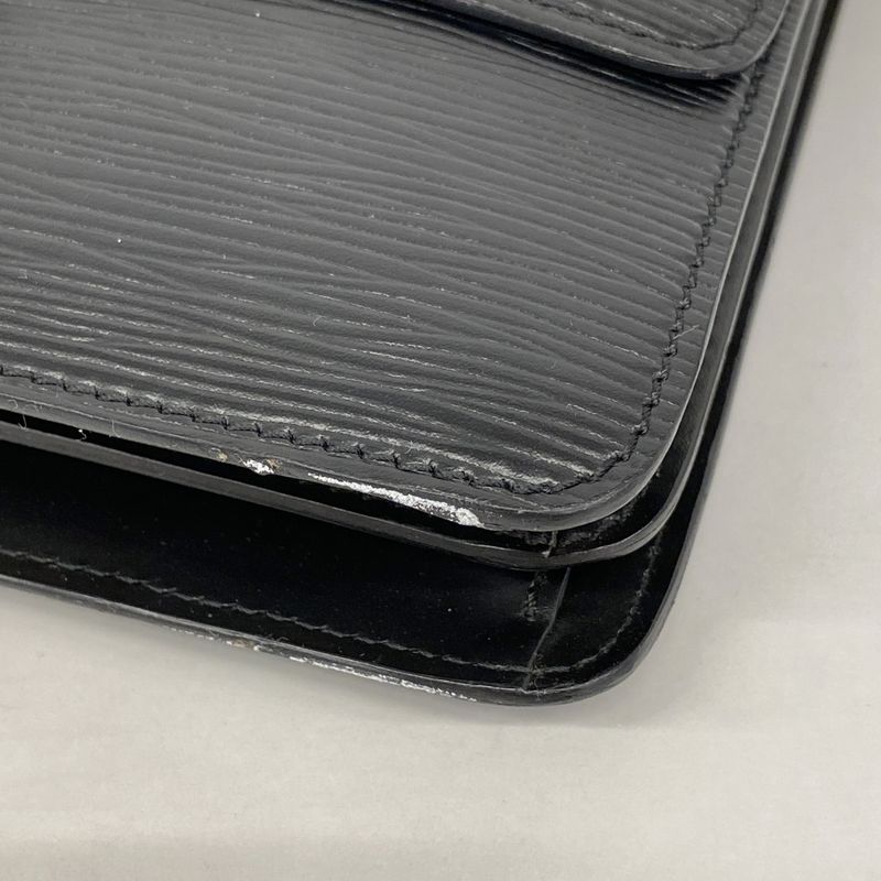 Louis Vuitton Shoulder Bag Epi Free Run M52415 Blue Noir Black Women