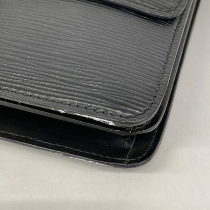 Louis Vuitton Shoulder Bag Epi Free Run M52415 Blue Noir Black Women