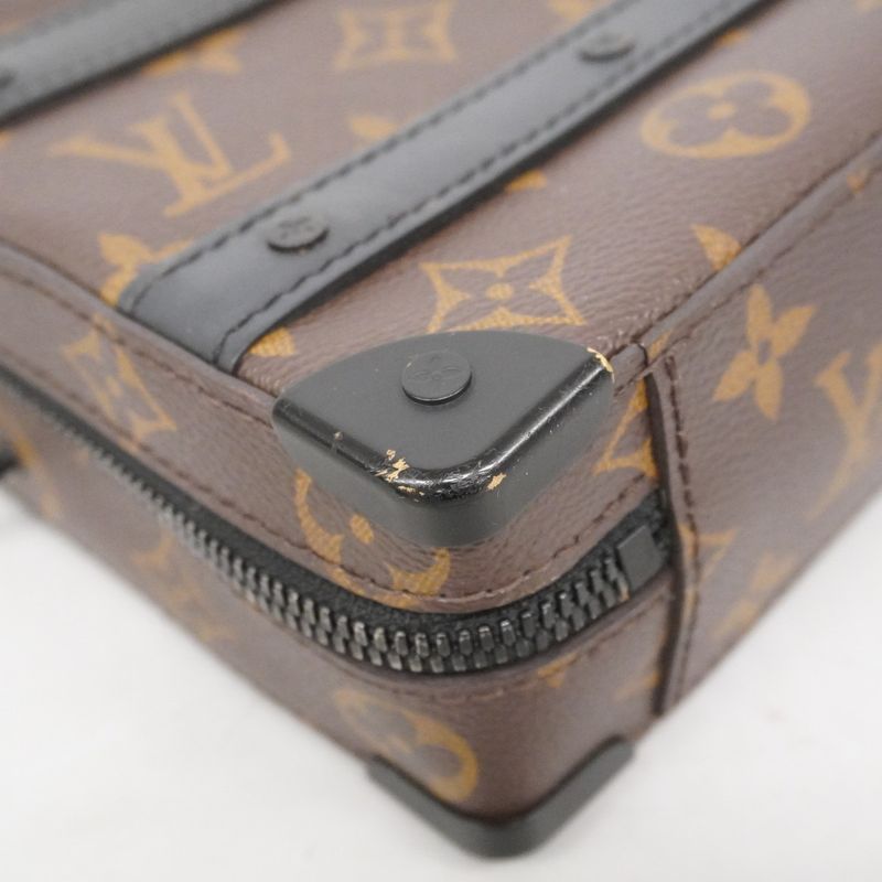 Louis Vuitton Shoulder Bag Monogram Macassar Handle Soft Trunk M45935 Brown