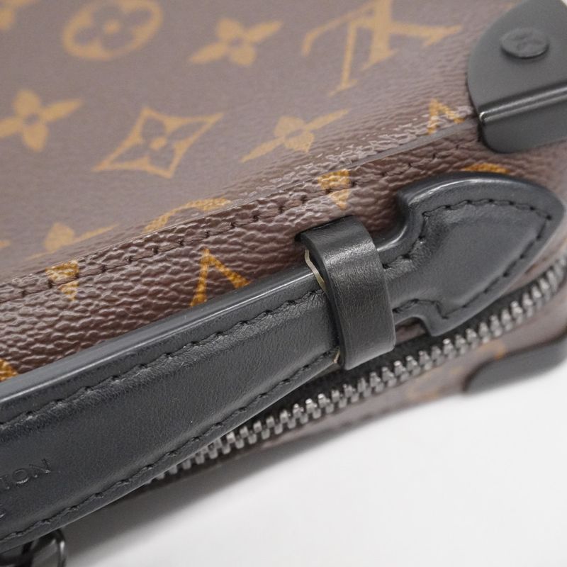 Louis Vuitton Shoulder Bag Monogram Macassar Handle Soft Trunk M45935 Brown