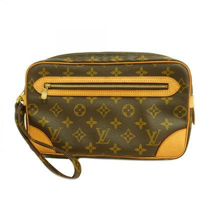 Louis Vuitton Clutch Bag Monogram Marly Dragonne GM M51825 Brown Women's