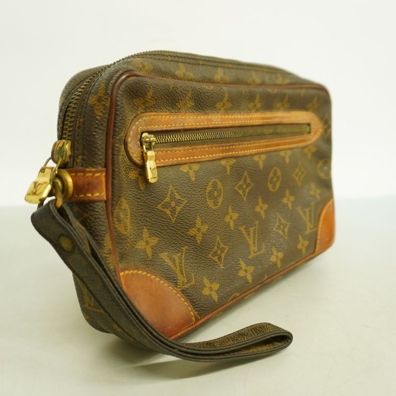 Louis Vuitton Clutch Bag Monogram Marly Dragonne GM M51825 Brown Men's