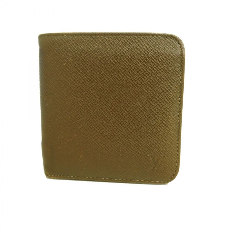 Louis Vuitton Wallet Taiga Portobier M30678 Grizzly Men's