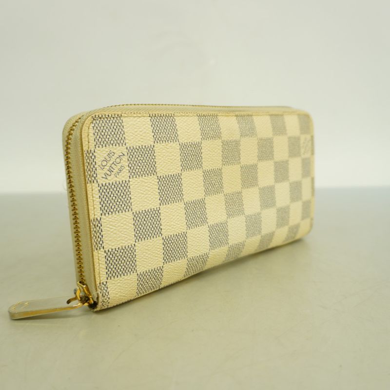 Louis Vuitton Damier Azure Zippy Wallet N60019 White Ladies