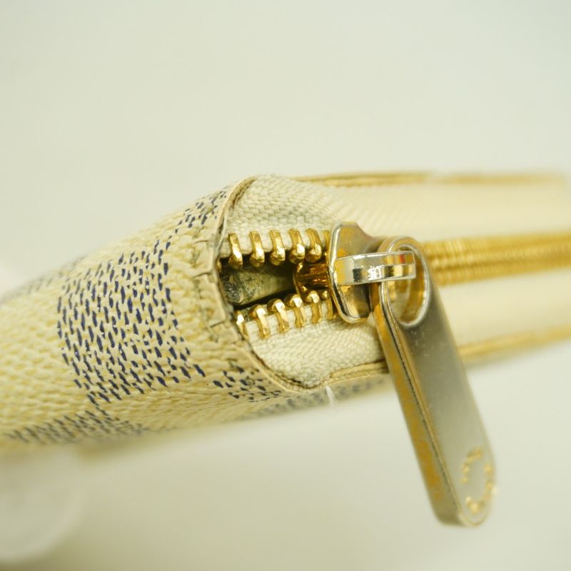 Louis Vuitton Damier Azure Zippy Wallet N60019 White Ladies
