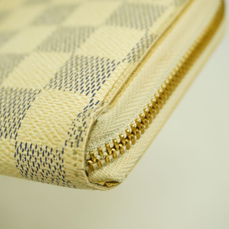 Louis Vuitton Damier Azure Zippy Wallet N60019 White Ladies