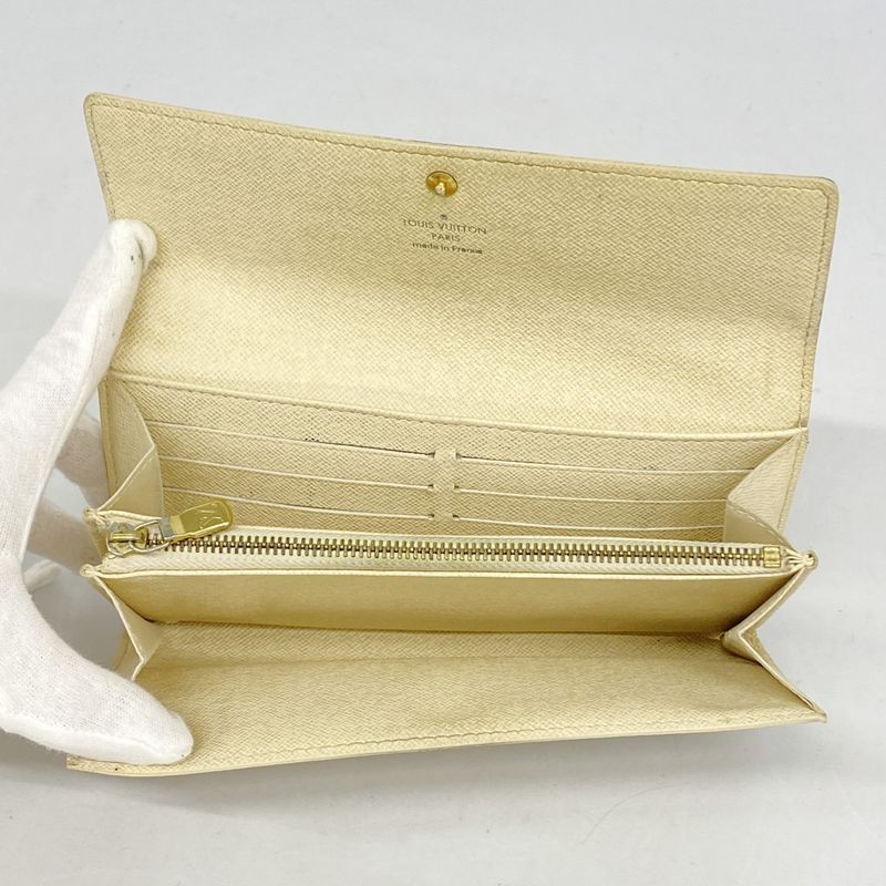 Louis Vuitton Damier Azure Portefeuille Sarah N61735 White Women's