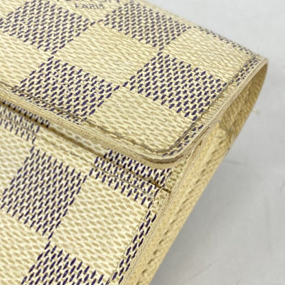 Louis Vuitton Damier Azure Portefeuille Sarah N61735 White Women's