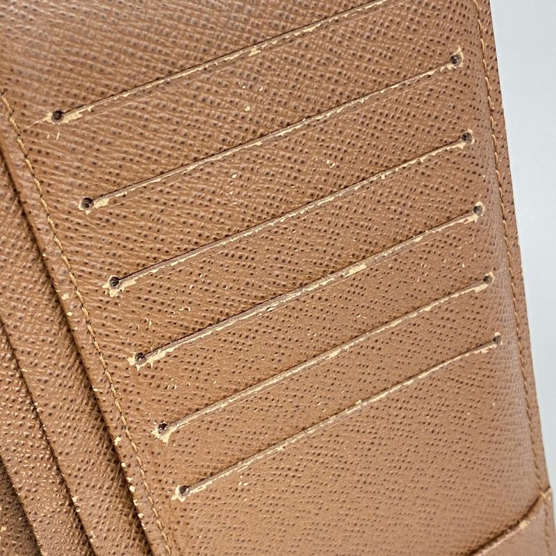 Louis Vuitton Long Wallet Monogram Portefeuille Brazza M66540 Brown Men's