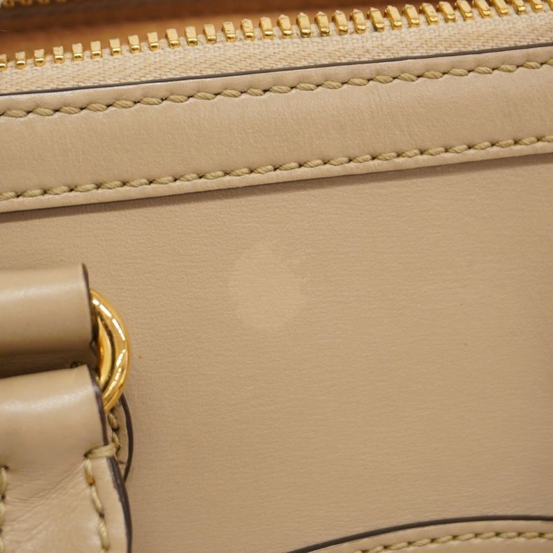 Gucci Handbag Sherry Line Horsebit 677212 Leather Beige Gold Hardware 2way Bag