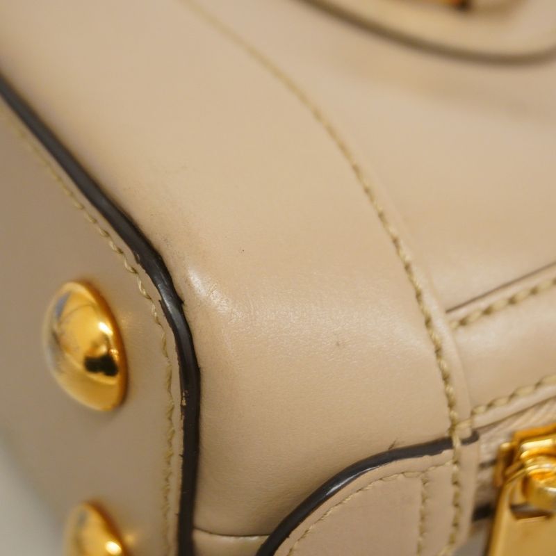 Gucci Handbag Sherry Line Horsebit 677212 Leather Beige Gold Hardware 2way Bag