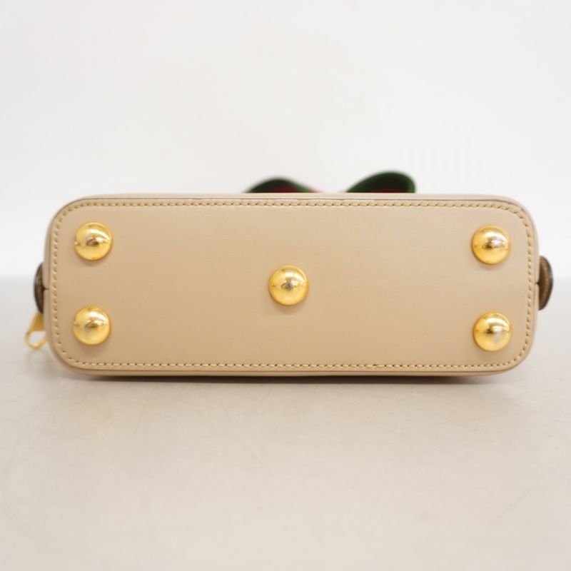 Gucci Handbag Sherry Line Horsebit 677212 Leather Beige Gold Hardware 2way Bag