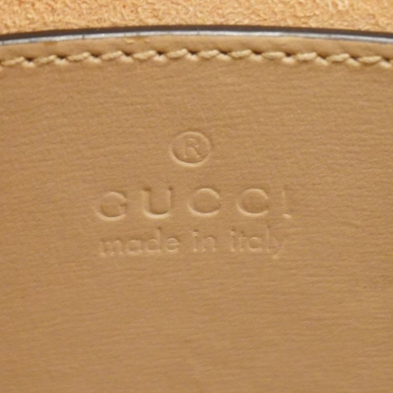 Gucci Handbag Sherry Line Horsebit 677212 Leather Beige Gold Hardware 2way Bag