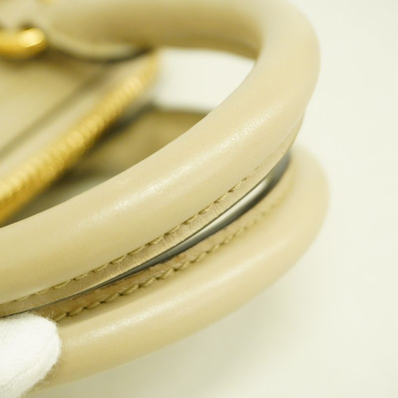 Gucci Handbag Sherry Line Horsebit 677212 Leather Beige Gold Hardware 2way Bag