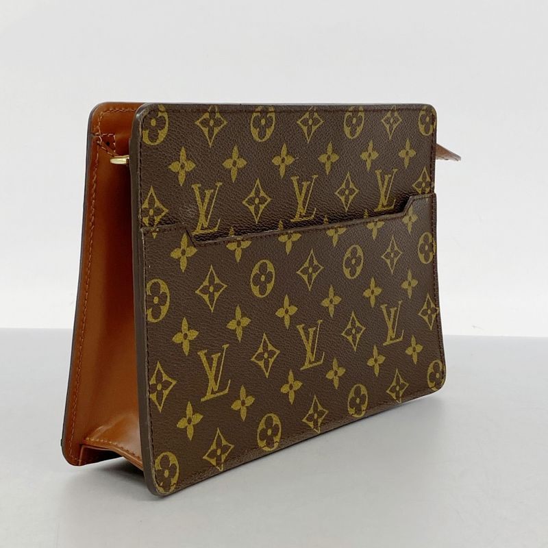 Louis Vuitton Clutch Bag Monogram Pochette Homme M51795 Brown Men Women Unisex