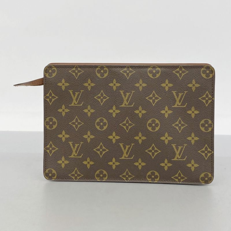 Louis Vuitton Clutch Bag Monogram Pochette Homme M51795 Brown Men Women Unisex