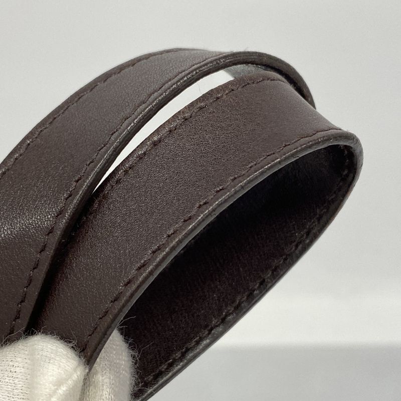 Gucci Tote Guccissima 130736 Leather Dark Brown Chien Pan Gold Hardware Women's