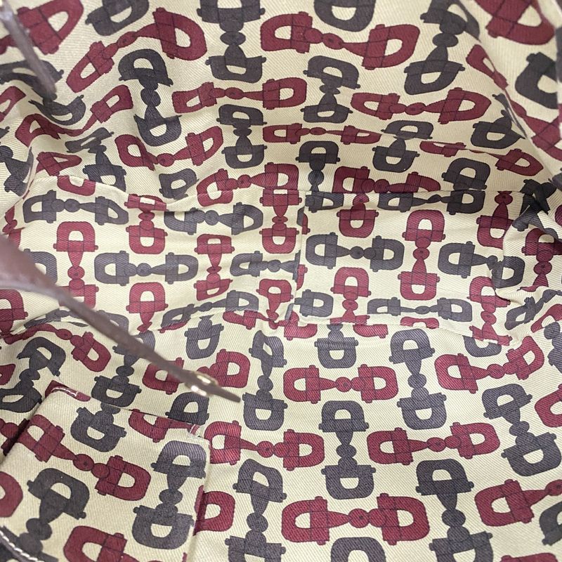 Gucci Tote Guccissima 130736 Leather Dark Brown Chien Pan Gold Hardware Women's