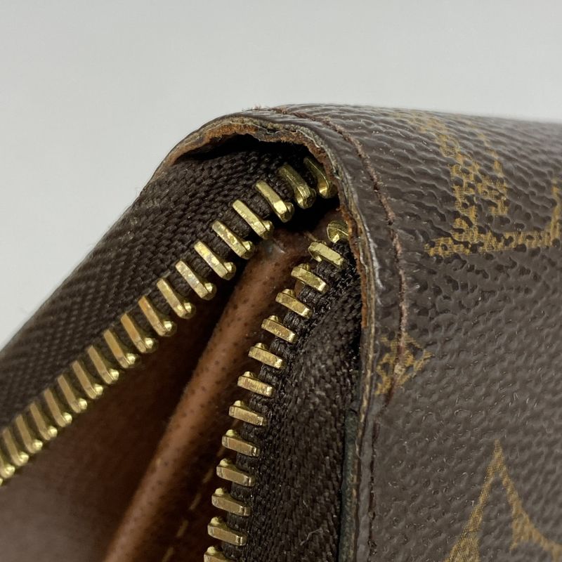 Louis Vuitton Long Wallet Monogram Zippy Wallet M42616 Brown Men Women Unisex