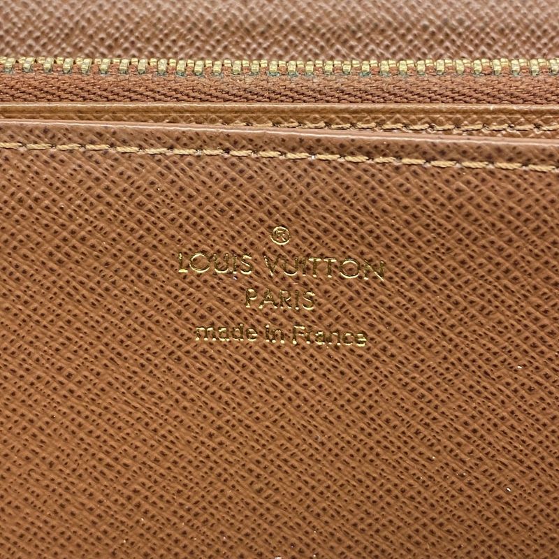 Louis Vuitton Long Wallet Monogram Zippy Wallet M42616 Brown Men Women Unisex
