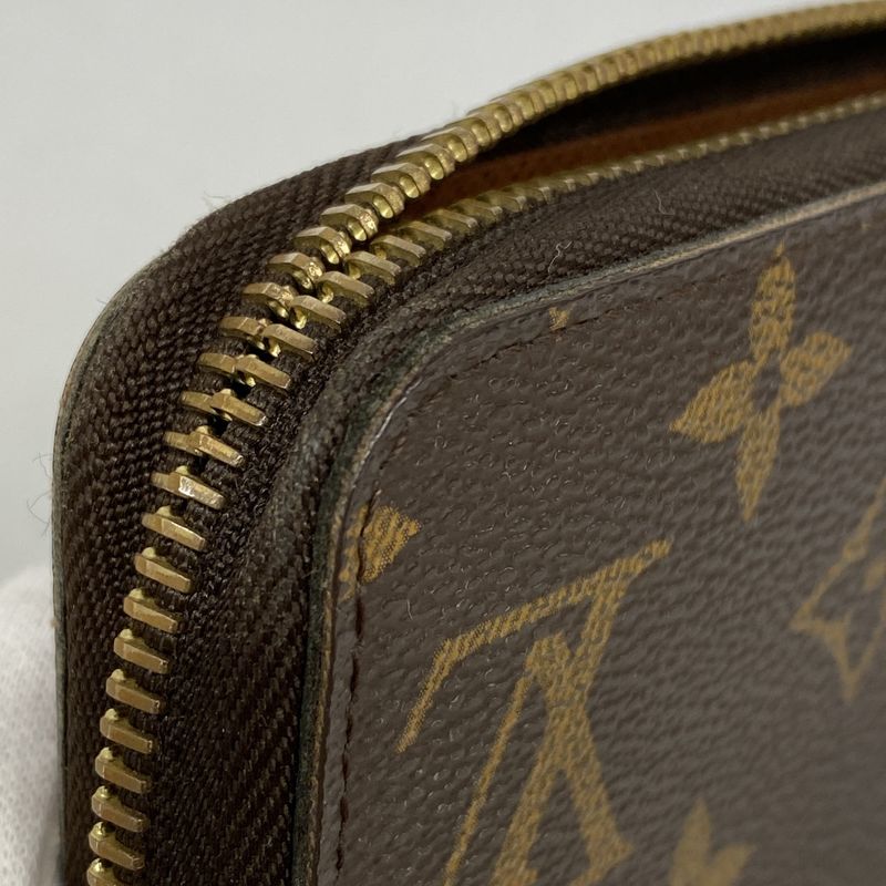 Louis Vuitton Long Wallet Monogram Zippy Wallet M42616 Brown Men Women Unisex