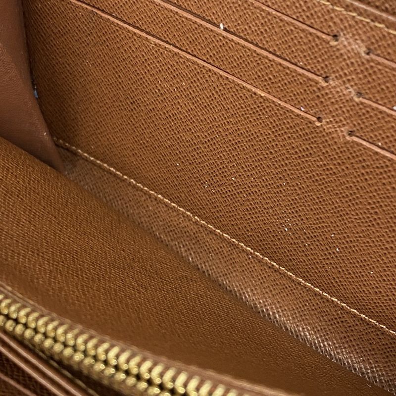 Louis Vuitton Long Wallet Monogram Zippy Wallet M42616 Brown Men Women Unisex