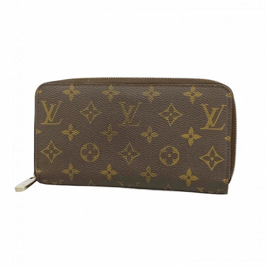 Louis Vuitton Long Wallet Monogram Zippy Wallet M42616 Brown Men Women Unisex