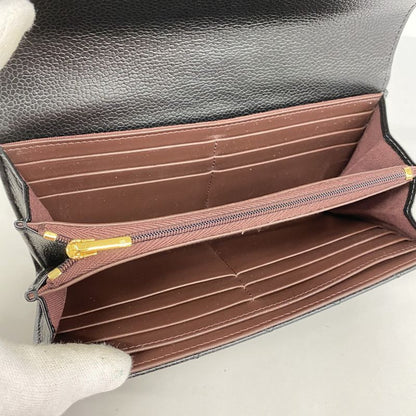 Chanel Long Wallet Matelasse Caviar Skin Black Gold Hardware Women