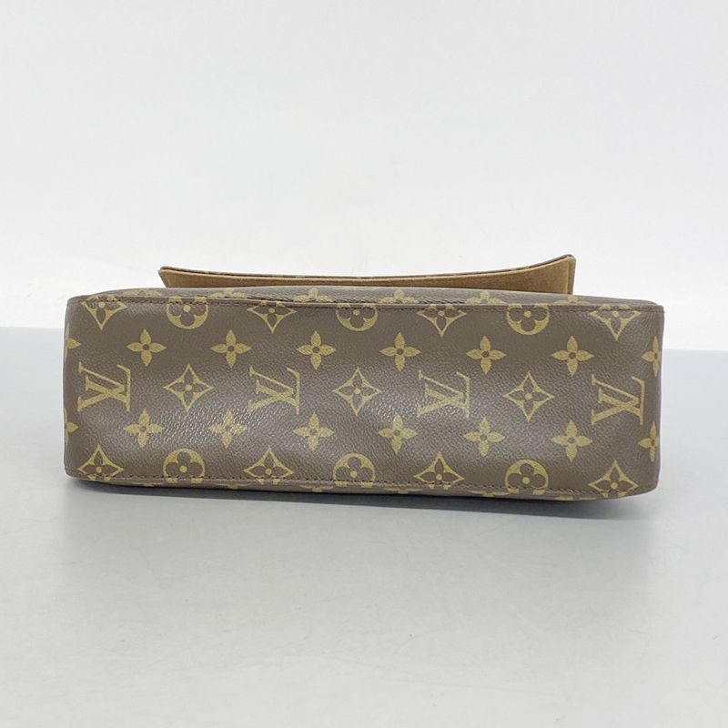 Louis Vuitton Shoulder Bag Monogram Mini Looping M51147 Brown Ladies