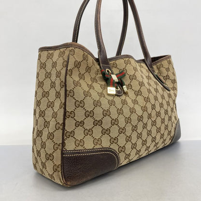 Gucci Tote Bag GG Canvas Princy 163805 Canvas Brown Chien Pan Gold Hardware