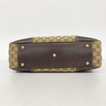 Gucci Tote Bag GG Canvas Princy 163805 Canvas Brown Chien Pan Gold Hardware
