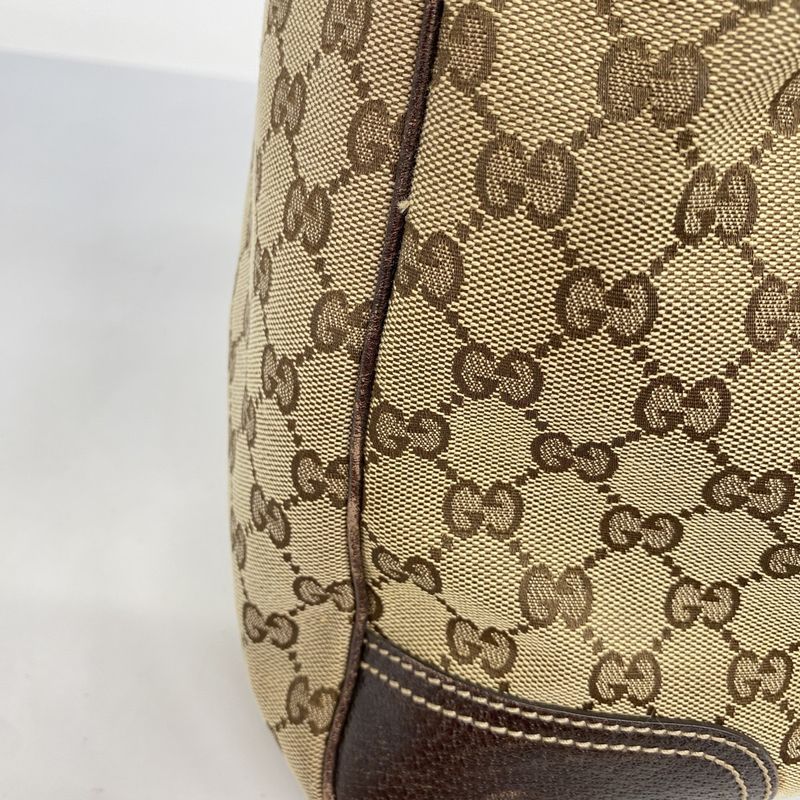 Gucci Tote Bag GG Canvas Princy 163805 Canvas Brown Chien Pan Gold Hardware