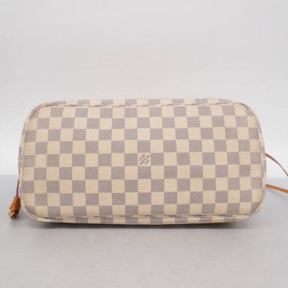Louis Vuitton Tote Bag Damier Azure Neverfull MM N51107 White Ladies