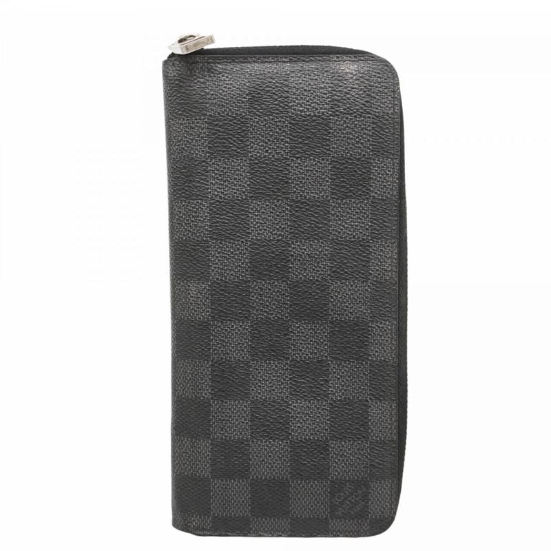 Louis Vuitton Long Wallet Damier Graphite Zippy Wallet Vertical N63095 Black