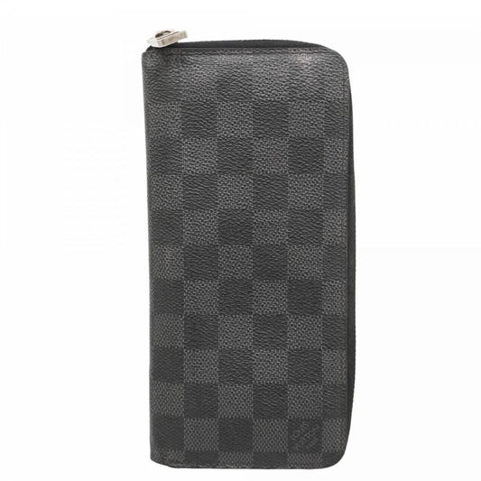 Louis Vuitton Long Wallet Damier Graphite Zippy Wallet Vertical N63095 Black