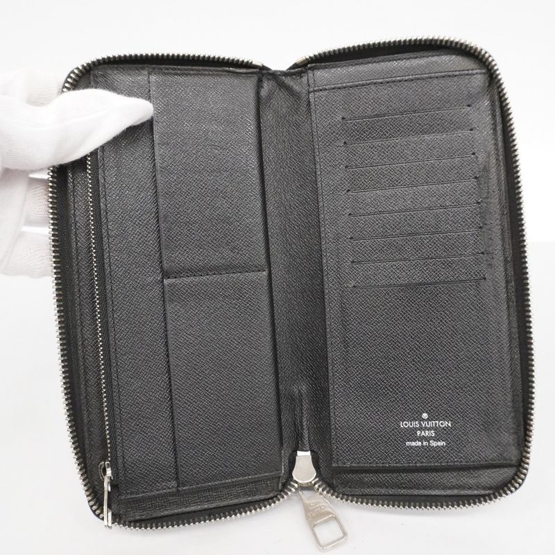 Louis Vuitton Long Wallet Damier Graphite Zippy Wallet Vertical N63095 Black