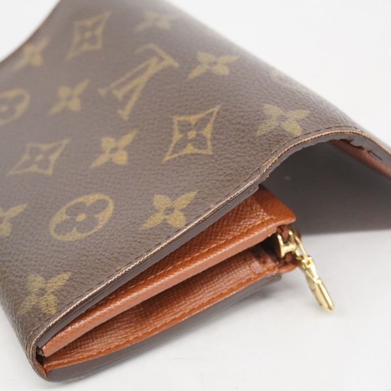 Louis Vuitton Wallet Monogram Porte Monnaie Vie Trésor M61730 Brown Ladies
