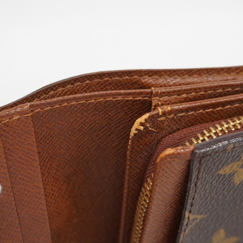 Louis Vuitton Wallet Monogram Porte Monnaie Vie Trésor M61730 Brown Ladies