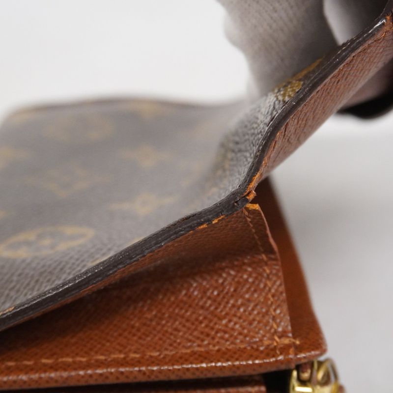 Louis Vuitton Wallet Monogram Porte Monnaie Vie Trésor M61730 Brown Ladies