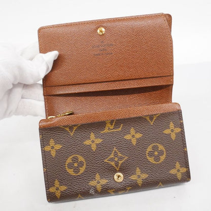 Louis Vuitton Wallet Monogram Porte Monnaie Vie Trésor M61730 Brown Ladies