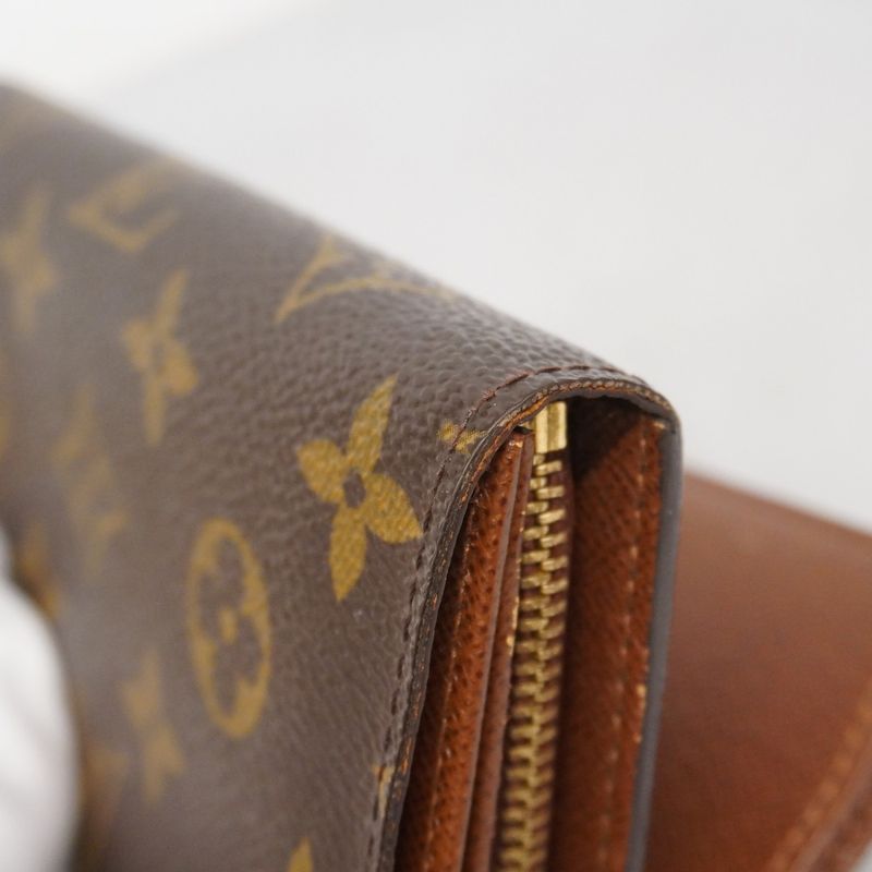Louis Vuitton Wallet Monogram Porte Monnaie Vie Trésor M61730 Brown Ladies