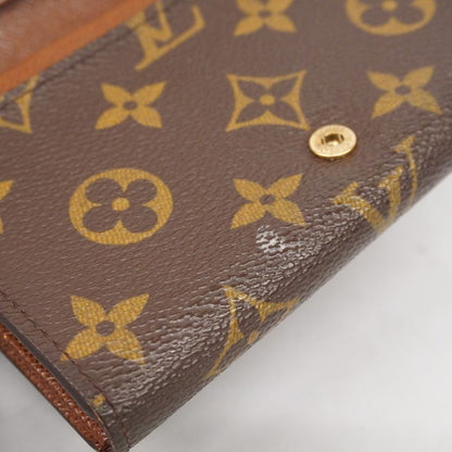 Louis Vuitton Wallet Monogram Porte Monnaie Vie Trésor M61730 Brown Ladies