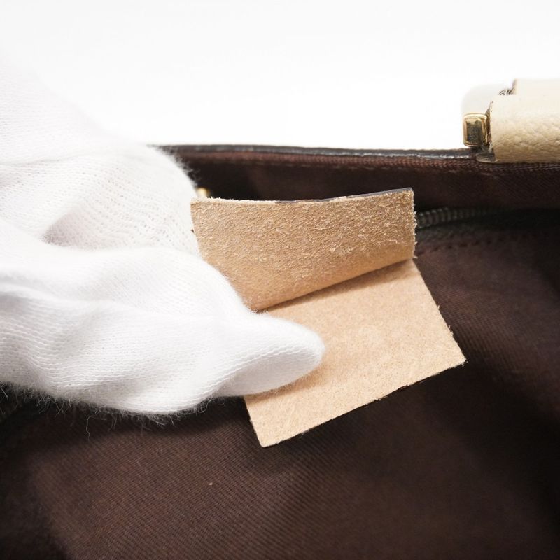 Gucci Tote Bag GG Canvas Abby 141472 Canvas Brown Beige Chien Pan Gold Hardware