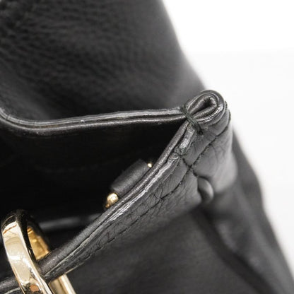 Gucci Handbag Bamboo 336032 Leather Black Chien Pan Gold Hardware 2way Bag