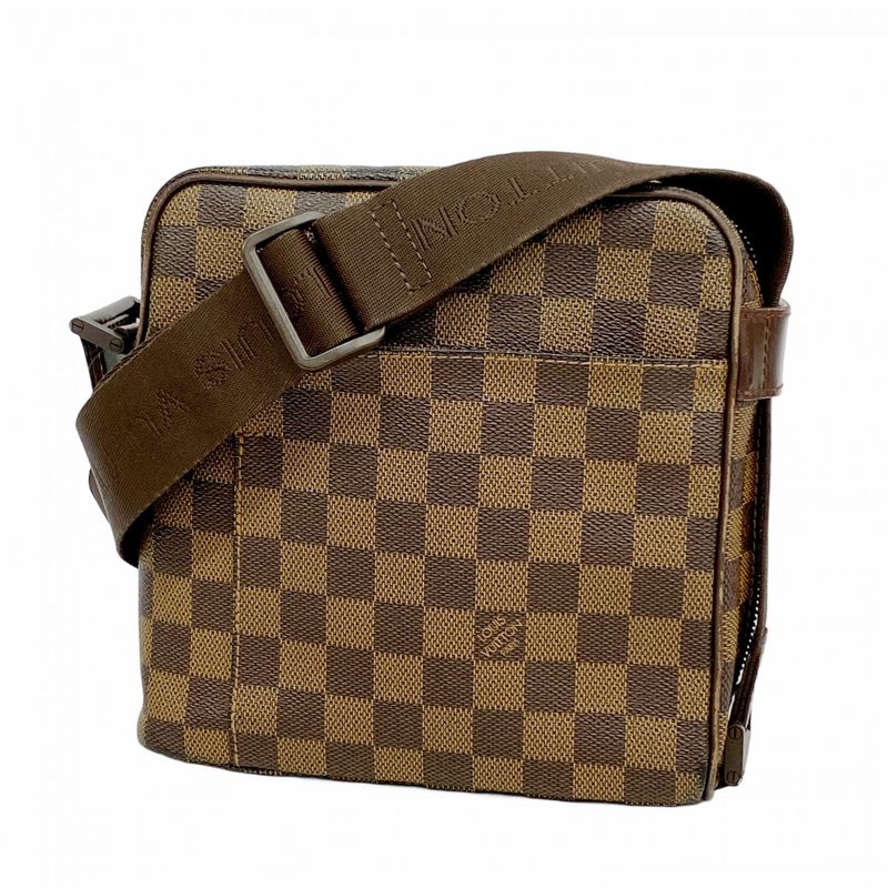 Louis Vuitton Shoulder Bag Damier Olaf PM N41442 Ebene Womens