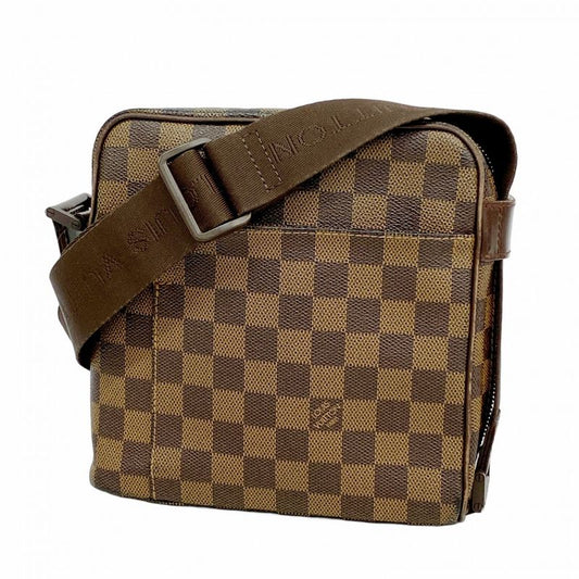 Louis Vuitton Shoulder Bag Damier Olaf PM N41442 Ebene Womens